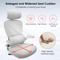 Scaun de birou ergonomic Farini cu roți, tetieră și cotiere rabatabile — o mică ruptură pe șezut (stare: vezi poza a 2-a) 8