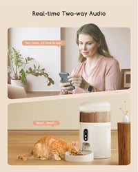 Faroro Automata WiFi Kisállat Etető 4L - 3MP HD Kamerával, Éjjellátóval, Kétirányú Hanggal, Applikációs Vezérléssel Macskáknak és Kutyáknak 6