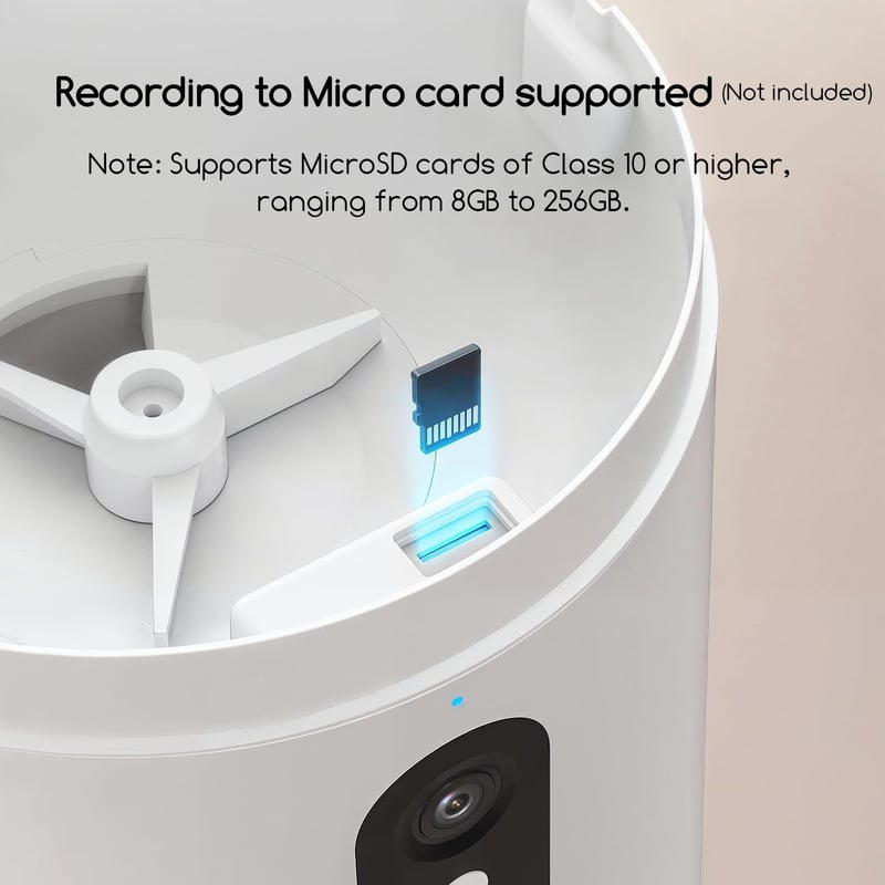 Faroro Automata WiFi Kisállat Etető 4L - 3MP HD Kamerával, Éjjellátóval, Kétirányú Hanggal, Applikációs Vezérléssel Macskáknak és Kutyáknak
