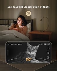 Faroro Automata WiFi Kisállat Etető 4L - 3MP HD Kamerával, Éjjellátóval, Kétirányú Hanggal, Applikációs Vezérléssel Macskáknak és Kutyáknak 3