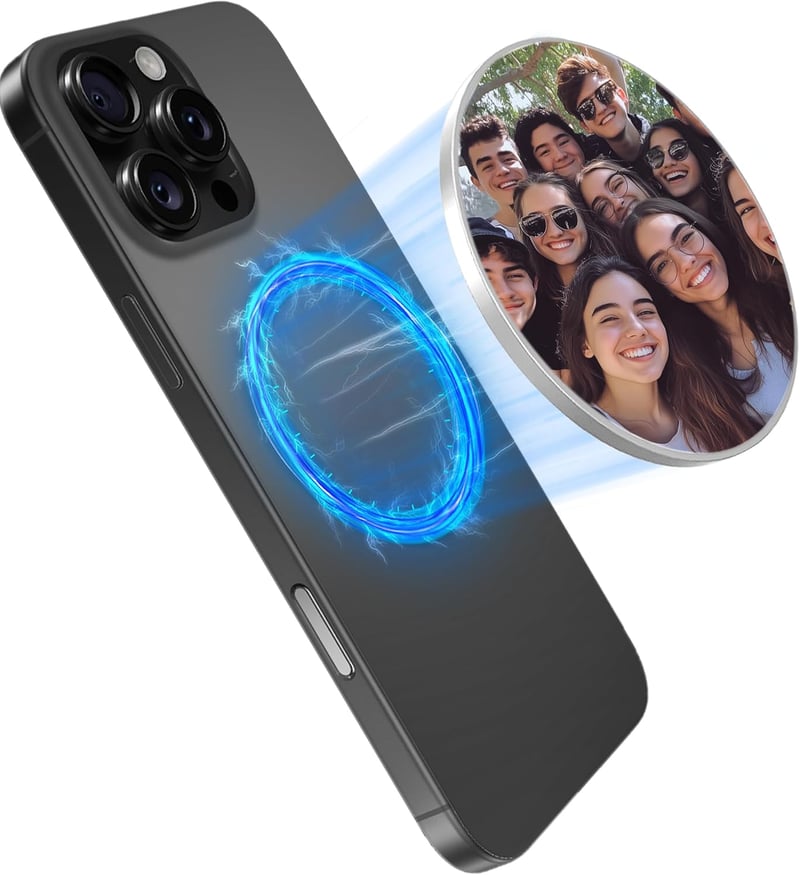 FARWAYVIEW Mágneses Selfie Tükör iPhone-hoz, Széles Látószög Objektív Vlogozáshoz