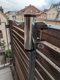 FASBET 2db Napernyő Erkély Tartó Galvanizált 25-36mm Korlát Rögzítő 5