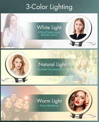 FASCINATE LED-es nagyító tükör 72 LED 1/10X nagyítás asztal és fali 5