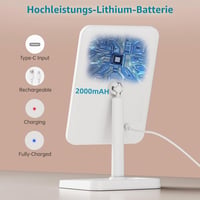 FASCINATE Újratölthető Sminkespegel LED Világítással 2
