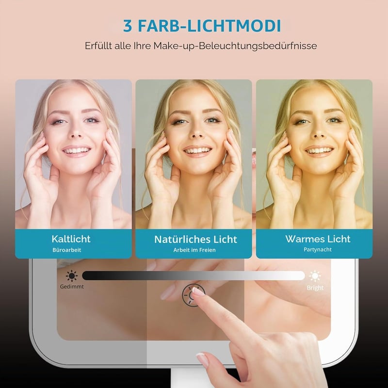 FASCINATE Újratölthető Sminkespegel LED Világítással
