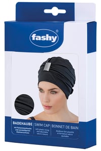 Dámska plavecká čiapka Fashy Exclusive – čierna, univerzálna veľkosť 5