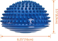 Fasmov 6 db félgömb jóga labda egyensúly tréning fitness 16 cm - Red, pink, blue, purple, grey, green, 15,9 cm x 8,9 cm 3