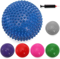 Fasmov 6 db félgömb jóga labda egyensúly tréning fitness 16 cm - Red, pink, blue, purple, grey, green, 15,9 cm x 8,9 cm 2