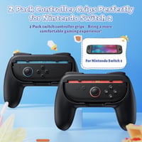 FASTSNAIL Nintendo Switch 2 JoyCon Csúszásmentes Markolat Fekete 2db 2