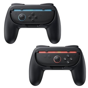 FASTSNAIL Nintendo Switch 2 mânere anti-alunecare JoyCon, Negru, 2 buc.