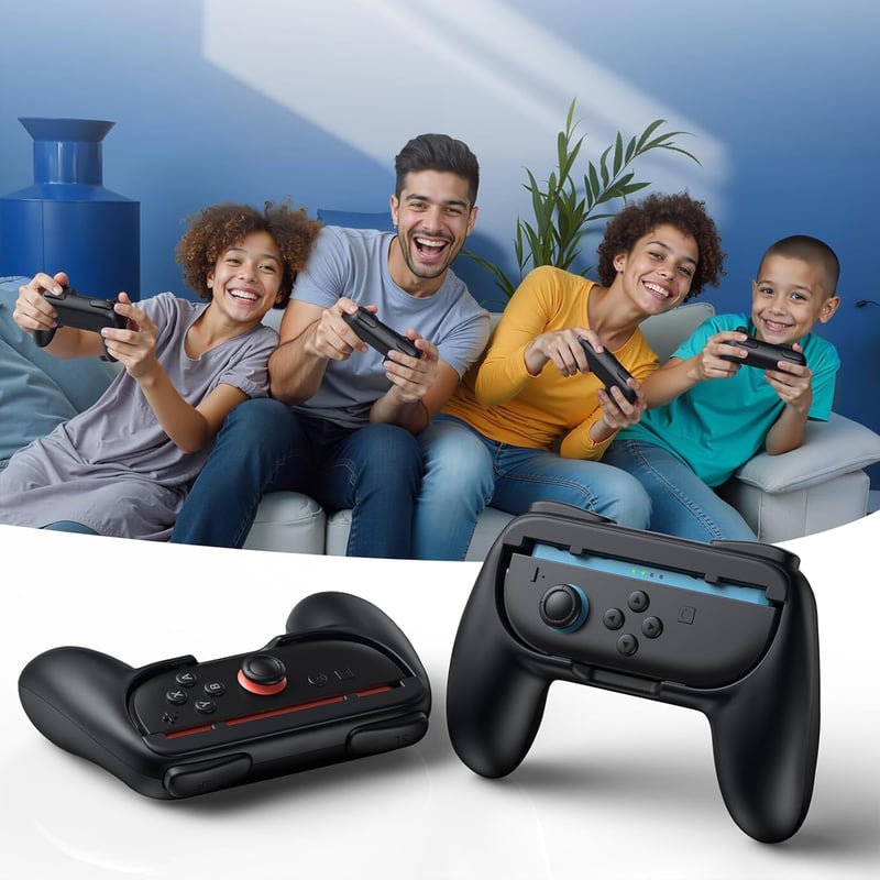 FASTSNAIL Nintendo Switch 2 JoyCon Csúszásmentes Markolat Fekete 2db