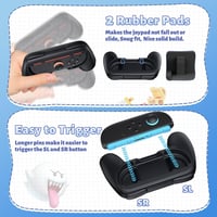 FASTSNAIL Nintendo Switch 2 JoyCon Csúszásmentes Markolat Fekete 2db 5