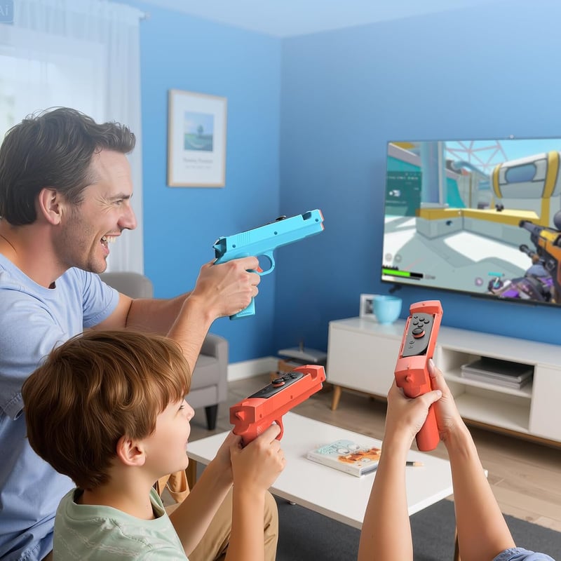FASTSNAIL Nintendo Switch 2 Lövöldözős Pisztoly Griff Joycon Kék Narancssárga