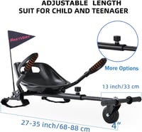 Fastvert Hoverboard Ülés Biztonsági Zászlóval és Kézfogóval - 6,5-10 Colos Hoverboardokhoz 6