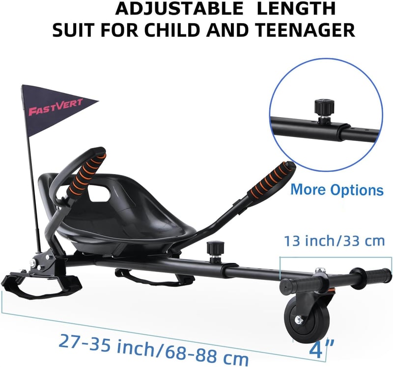 Fastvert Hoverboard Ülés Biztonsági Zászlóval és Kézfogóval - 6,5-10 Colos Hoverboardokhoz