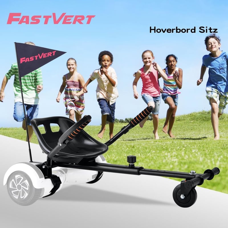 Fastvert Hoverboard Ülés Biztonsági Zászlóval és Kézfogóval - 6,5-10 Colos Hoverboardokhoz