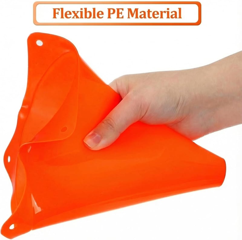Faswin 40 db narancssárga jelzőkúp 18 cm sporthoz, edzéshez, kutyaoktatáshoz - Sunset Chevron Orange/Evening Red, 7"