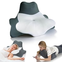 Pernă ortopedică pentru gât FATIVO, pernă ergonomică din spumă cu memorie în formă de fluture, pentru dormit pe o parte, pe spate și pe burtă, pernă pentru citit 1