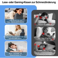 Pernă ortopedică pentru gât FATIVO, pernă ergonomică din spumă cu memorie în formă de fluture, pentru dormit pe o parte, pe spate și pe burtă, pernă pentru citit 4