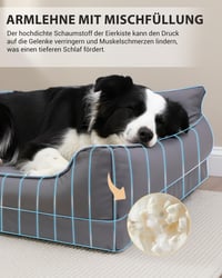 Ortopedický pelech pre psov Favodormir 73x45 cm, vodoodolná pohovka z umelej kože pre malé psy, s penovou výplňou typu "vaječné platne", odnímateľným prateľným vankúšom a protišmykovou úpravou, S 5