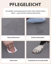 Ortopedický pelech pre psov Favodormir 73x45 cm, vodoodolná pohovka z umelej kože pre malé psy, s penovou výplňou typu "vaječné platne", odnímateľným prateľným vankúšom a protišmykovou úpravou, S 2