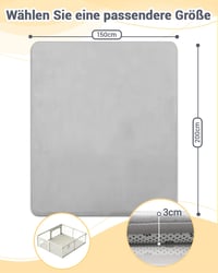 Favodormir hrubá hracia podložka pre bábätká 150x200 cm, penová podložka s protišmykovou spodnou stranou a jemným flanelovým povrchom do detskej izby 3