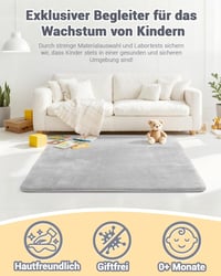 Favodormir vastag kúszószőnyeg habszivacs töltettel, csúszásgátló - szürke - 150x180x3 cm 8
