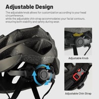 Cykloturistická prilba Favoto pre dospelých – technológia EPS In-Mold, ľahká cestná prilba titánovej farby, veľkosť L (59 – 61 cm) 5