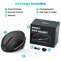 Cască de ciclism Favoto pentru bărbați cu lumină spate intermitentă și telecomandă, pentru biciclete electrice și cursiere, negru 9