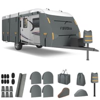 Ochranná plachta na karavan Favoto, 420D Oxford, odolná proti vetru, priedušná – 550x250x220 cm 1