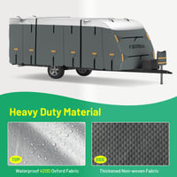 Ochranná plachta na karavan Favoto, 420D Oxford, odolná proti vetru, priedušná – 550x250x220 cm 2