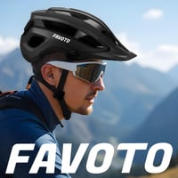 Cyklistická prilba Favoto MTB s odnímateľným šiltom, ľahká cyklistická prilba pre mužov a ženy, 14 vetracích otvorov, nastaviteľný hlavový pás 6
