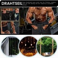 Oceľové lanko Favuit 2M pre posilňovací stroj – Káblový systém pre domácu posilňovňu, sťahovanie kladky a silový tréning, kladkové fitness lanko 6
