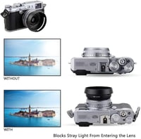 Fujifilm X100 sorozat és X70 napellenző UV szűrővel - LH-X100 helyettesítő 6