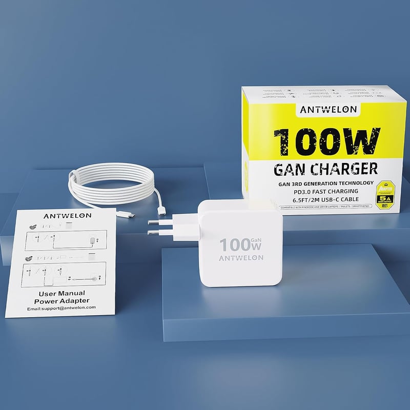 MacBook, Galaxy, Dell kompatibilis 100W GAN USB-C gyorstöltő