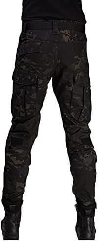 JOYASUS Taktikai Nadrág Paintball Airsoft Játékokhoz, Többzsebes Katonai Nadrág Térdbetétekkel Férfiaknak 6