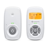 Motorola AM24/MBP24 Digitális Bébiőr DECT Technológiával - Szobahőmérséklet Kijelzés, Kétirányú Beszélgetés, 8 Órás Akkumulátor, Fehér 1