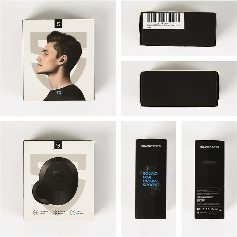 SoundPEATS T2 Hibrid ANC Bluetooth Fülhallgató, 4 Mikrofon, 30 Órás Üzemidő