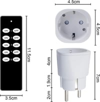 Sonsonai Távirányítós Konnektorok - 5 db, 2 Távirányító, 70m Hatótáv, 2300W 3