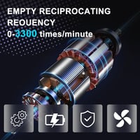 DriSubt Akkumulátoros Orrfűrész Makita 18V Akkumulátorral Kompatibilis - 3500 RPM Változtatható Sebességű Fűrész Fa, Fém és PVC Vágásához, 4 5