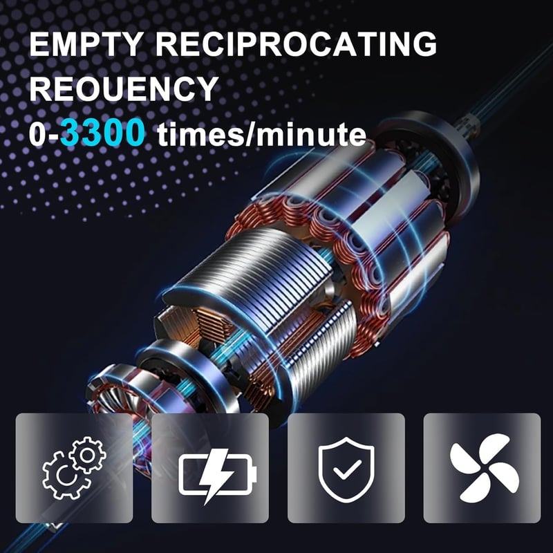 DriSubt Akkumulátoros Orrfűrész Makita 18V Akkumulátorral Kompatibilis - 3500 RPM Változtatható Sebességű Fűrész Fa, Fém és PVC Vágásához, 4