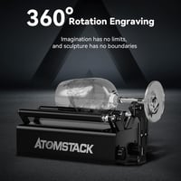 Atomstack R3 Pro 360° forgó henger lézergravírozóhoz - Pohár, henger gravírozására 3