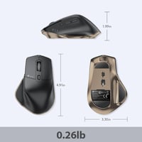 iClever Bluetooth egér, ergonomikus vezeték nélküli egér, újratölthető, 2400 DPI, 7 gomb, fekete 8