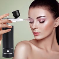 Awsuc Vezeték Nélküli Airbrush Készlet Kompresszorral - Hordozható, Újratölthető Festékszóró Körömdíszítéshez és Modellezéshez, USB Töltés,  4