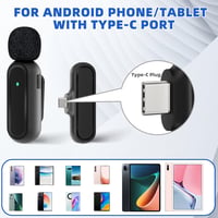 BYbrutek Type-C Vezeték Nélküli Csíptetős Mikrofon Android Telefonokhoz - Zajcsökkentő, Töltőtokkal 5