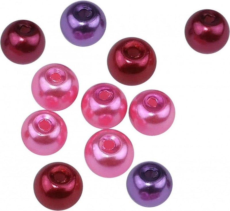 Aerzetix 45 db-os színes mini műanyag gyöngy készlet, 5-6 mm-es