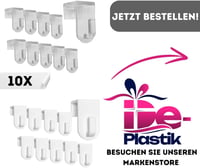 De-Plastik Átlátszó Ablakakasztó Szett - 10 db Műanyag Dekorációs Kampó Ablakokhoz, Ajtókhoz, 17 mm-ig, Fúrás Nélkül 6