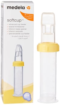 Medela SoftCup Szilikon Etetőpohár - Ergonomikus Kialakítás Szopási Nehézséggel Küzdő Babáknak, BPA-mentes, Hordozható, 60g 1