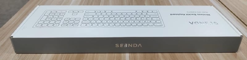 Seenda LED-es vezeték nélküli billentyűzet, QWERTZ, újratölthető, PC/laptop, űrszürke