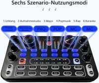 RUBEHOOW Mixer Kit DJ Controller BM800 Mikrofon Élő Előadáshoz Karaoke Felvételhez 3